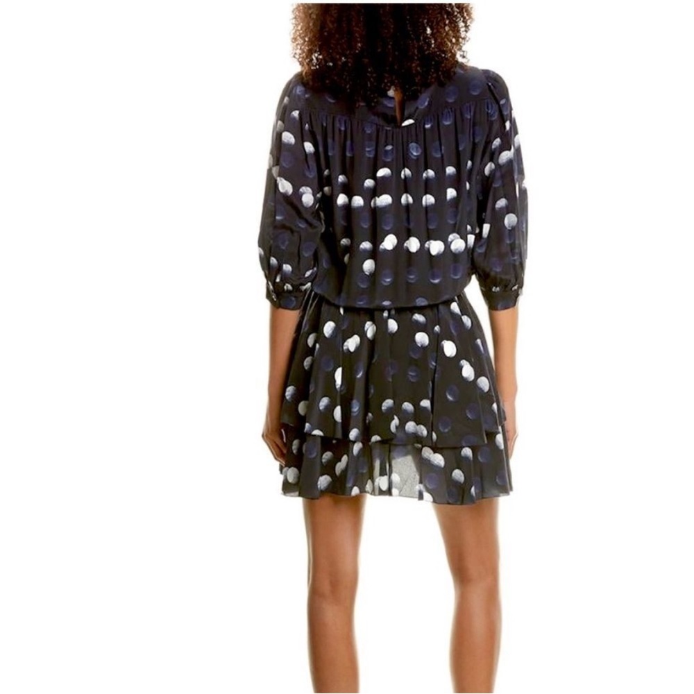 Zadig & Voltaire Rooka Dot Mini Silk Dress washable Marine XS - Picture 2 of 16